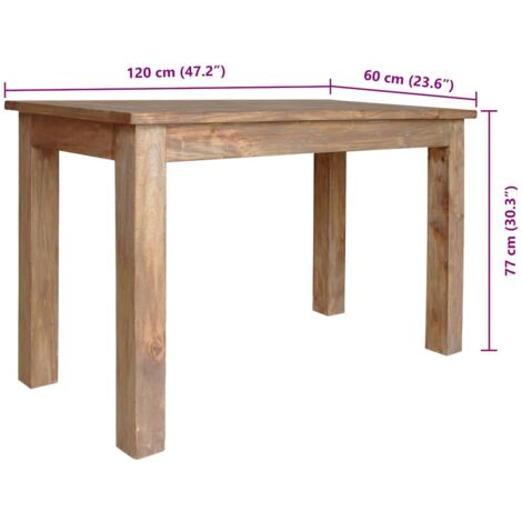 Esstisch Massives Mahagoniholz 120x60x77 cm vidaXL