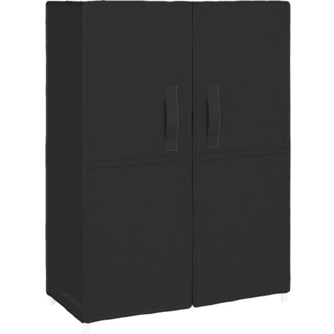 vidaXL Schuhschrank Schwarz 60x28x90 cm Stoff