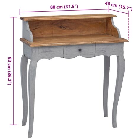 Schreibtisch Massives Mahagoniholz 80x40x92 cm vidaXL