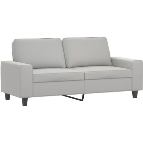 2-Sitzer-Sofa Hellgrau 140 cm Mikrofasergewebe vidaXL (1/5)