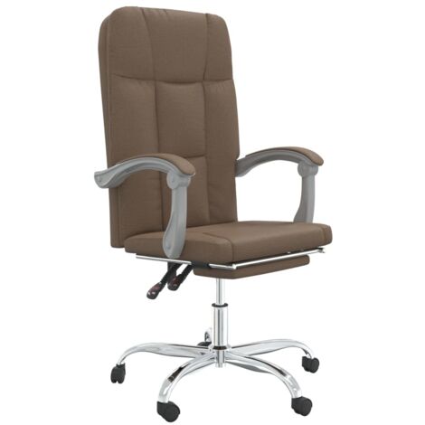 Bürostuhl mit Liegefunktion Braun Stoff vidaXL (1/5)