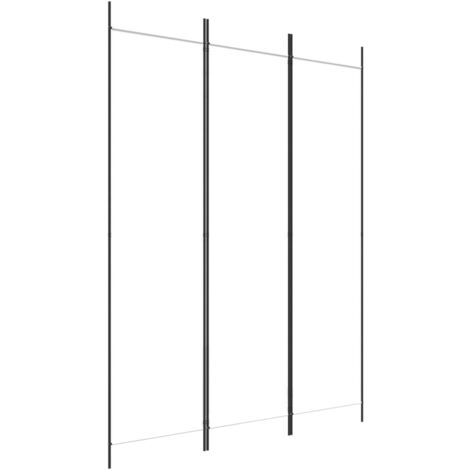 3-tlg. Paravent Weiß 150x200 cm Stoff vidaXL