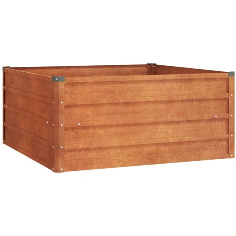 Hochbeet rostig 100x100x45 cm Cortenstahl