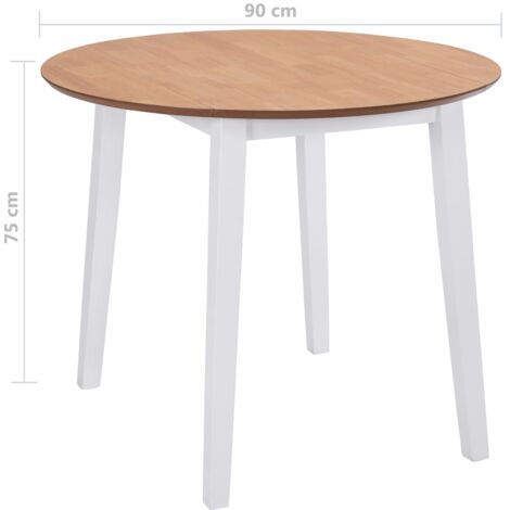 Esstisch Klappbar Rund MDF Weiß vidaXL