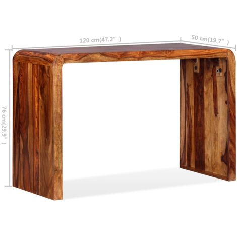 Sideboard/Schreibtisch Massivholz Braun vidaXL