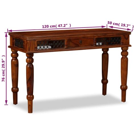 Schreibtisch Massivholz 120 x 50 x 76 cm vidaXL