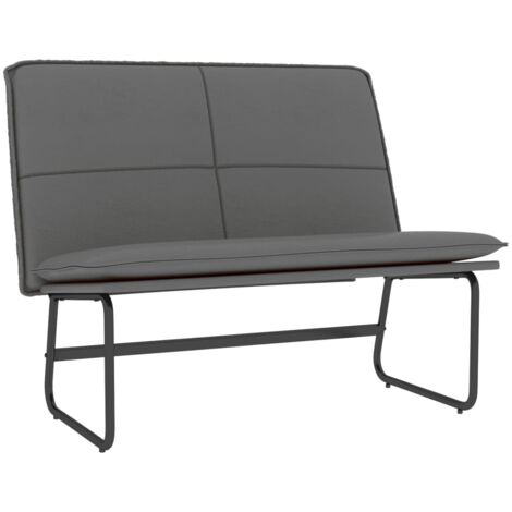 Sitzbank Grau 100x75x76 cm Kunstleder vidaXL