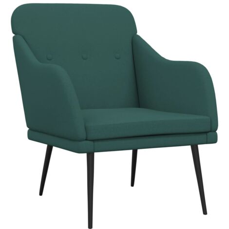 Hommdiy Chesterfield-Sessel Dunkelgrün - Stoff Sessel 78,5x74,5cm, 110kg Belastbarkeit - Bequemer Lounge Stuhl Fürs Wohnzimmer