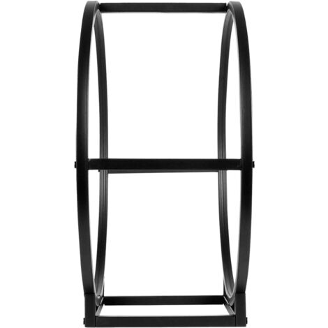 Brennholzständer Rund 50x25x51,5 cm Schwarz ProGarden