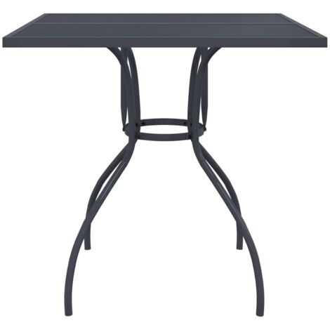 Gartentisch Anthrazit 80x80x72,5 cm Stahlgeflecht vidaXL