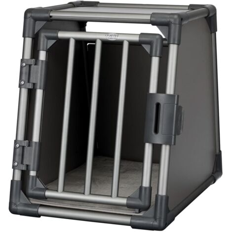 zoomundo Hundetransportbox / Kofferraumbox aus Aluminium - 2-Türig