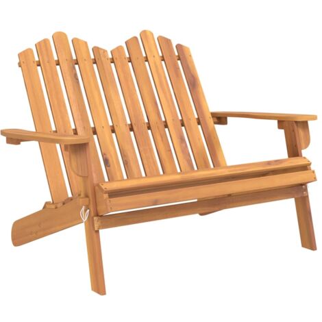 vidaXL Adirondack Gartenbank 126 cm aus massivem Akazienholz