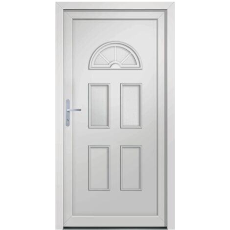 Haustür Weiß 110x210 cm PVC vidaXL