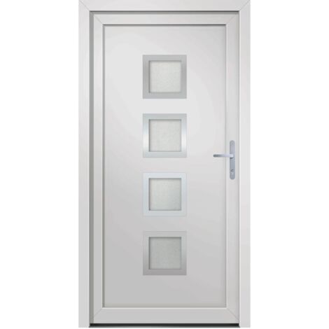 Haustür Weiß 108x208 cm PVC vidaXL