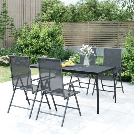 Gartentisch Anthrazit 165x80x72 cm Stahlgitter vidaXL