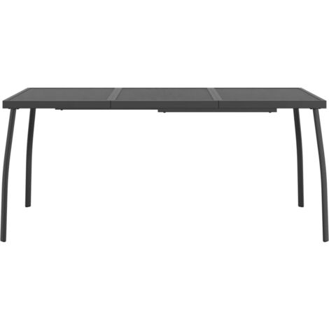 Gartentisch Anthrazit 165x80x72 cm Stahlgitter vidaXL
