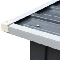 Brennholzlager Verzinkter Stahl 172 x 91 x 154 cm Grau