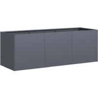 Pflanzgefäß Anthrazit 120 x 40 x 40 cm Kaltgewalzter Stahl vidaXL