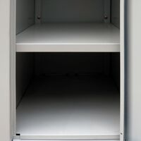 vidaXL Schließfachschrank Umkleideschrank mit 3 Fächern Stahl 90x45x180 cm Grau 