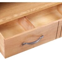 TV-Eckschrank 88x42x46cm Massivholz Eiche Braun