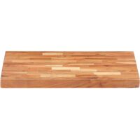 vidaXL Akazie Massiv Hackblock 50x35x4cm Schneidebrett Hackbrett Holzbrett 