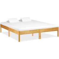 Massivholzbett Eiche 200x200 cm vidaXL