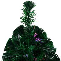 vidaXL Künstlicher Weihnachtsbaum mit Ständer Grün 120 cm Fiberoptik