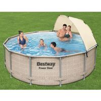 Bestway Power Steel Swimmingpool-Set mit Dach 396x107 cm