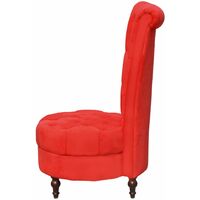 vidaXL Sessel mit hoher Lehne Stoff Rot - Rot