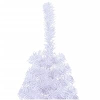 vidaXL Künstlicher Halber Weihnachtsbaum mit Ständer Weiß 120 cm PVC