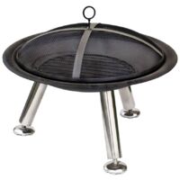 RedFire Feuerschale Chicago Schwarz Stahl 75 cm 85013