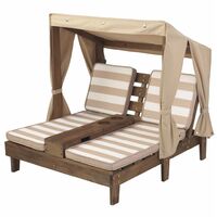 KidKraft Kinder-Strandkorb Kinder-Sonnenliege Beige Holz 00534