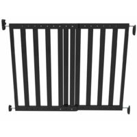 Verlängerbares Schutzgitter 63,5 - 106 cm Holz Schwarz 93743 Noma