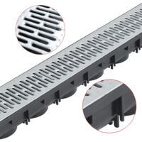 Entwässerungskanäle 6 Stk. Verzinkter Stahl 6 m