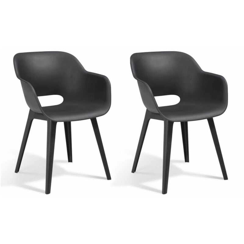 Allibert Outdoor Chairs Akola 2 Pcs Graphite Grey - Allibert Garden Furniture Reviews