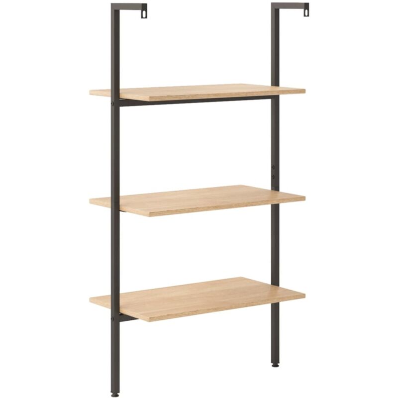 Costway 2 Pcs 3-tier Wood Bookshelf Display Storage Rack For Small Spaces  White/rustic Brown : Target