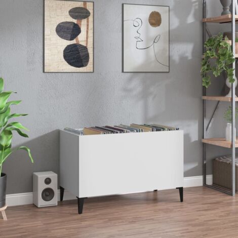 Record Cabinet White 74.5x38x48 cm Engineered Wood vidaXL (1/5)