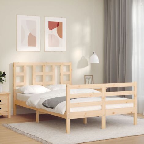 Bed Frame without Mattress 120x200 cm Solid Wood vidaXL (1/5)