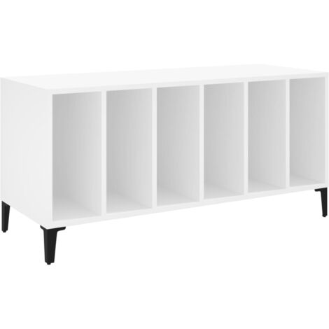 Record Cabinet White 100x38x48 cm Engineered Wood vidaXL (1/5)