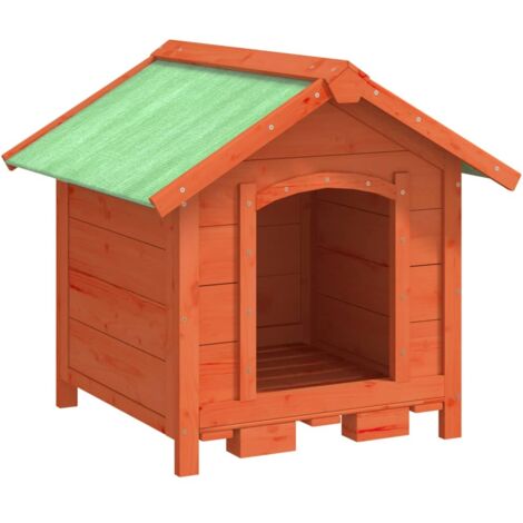 Dog Kennel Brown 65x65x61.5 cm Solid Wood Pine vidaXL (1/5)