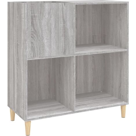 Record Cabinet Grey Sonoma 84.5x38x89 cm Engineered Wood vidaXL
