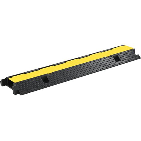 VidaXL Cable Protector Ramps 2 Pcs 1 Channel Rubber 39.4