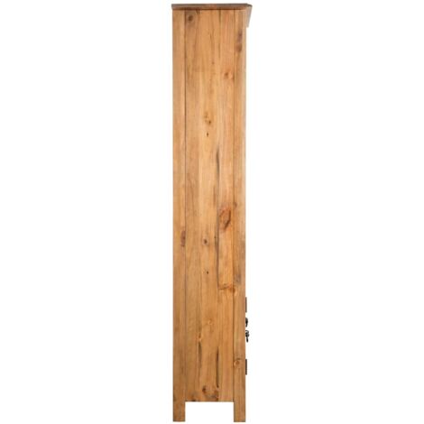 Freestanding Bathroom Cabinet Solid Pinewood 48x32x170 cm vidaXL