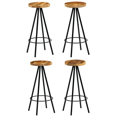 Bar Chairs 4 pcs Solid Mango Wood vidaXL