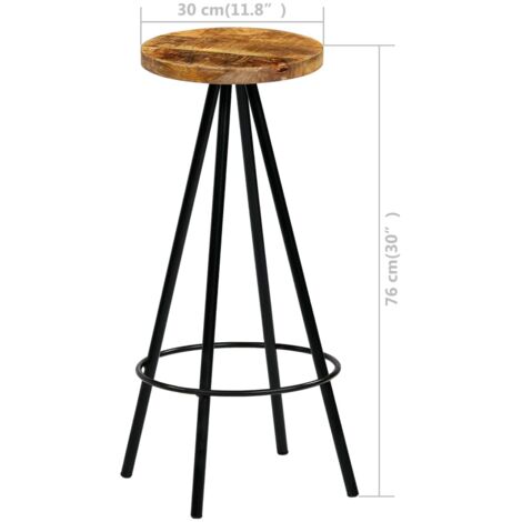 Bar Chairs 4 pcs Solid Mango Wood vidaXL