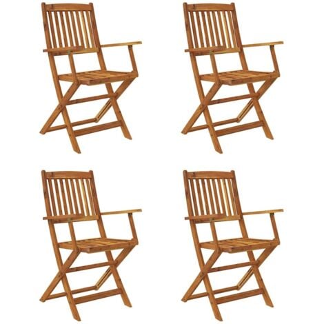 5 Piece Folding Outdoor Dining Set Solid Acacia Wood vidaXL