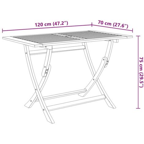 5 Piece Folding Outdoor Dining Set Solid Acacia Wood vidaXL