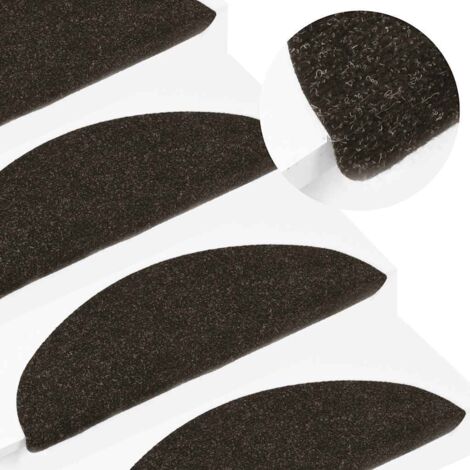 Stair Mats Self-adhesive 10 pcs Anthracite 56x17x3 cm vidaXL