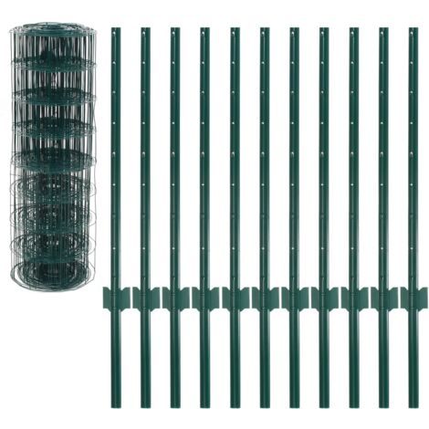 Euro Fence Steel 20x0.8 m Green vidaXL