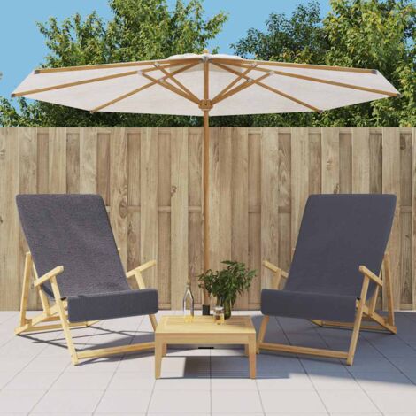 Beach Towels 2 pcs Anthracite 60x135 cm Fabric 400 GSM vidaXL